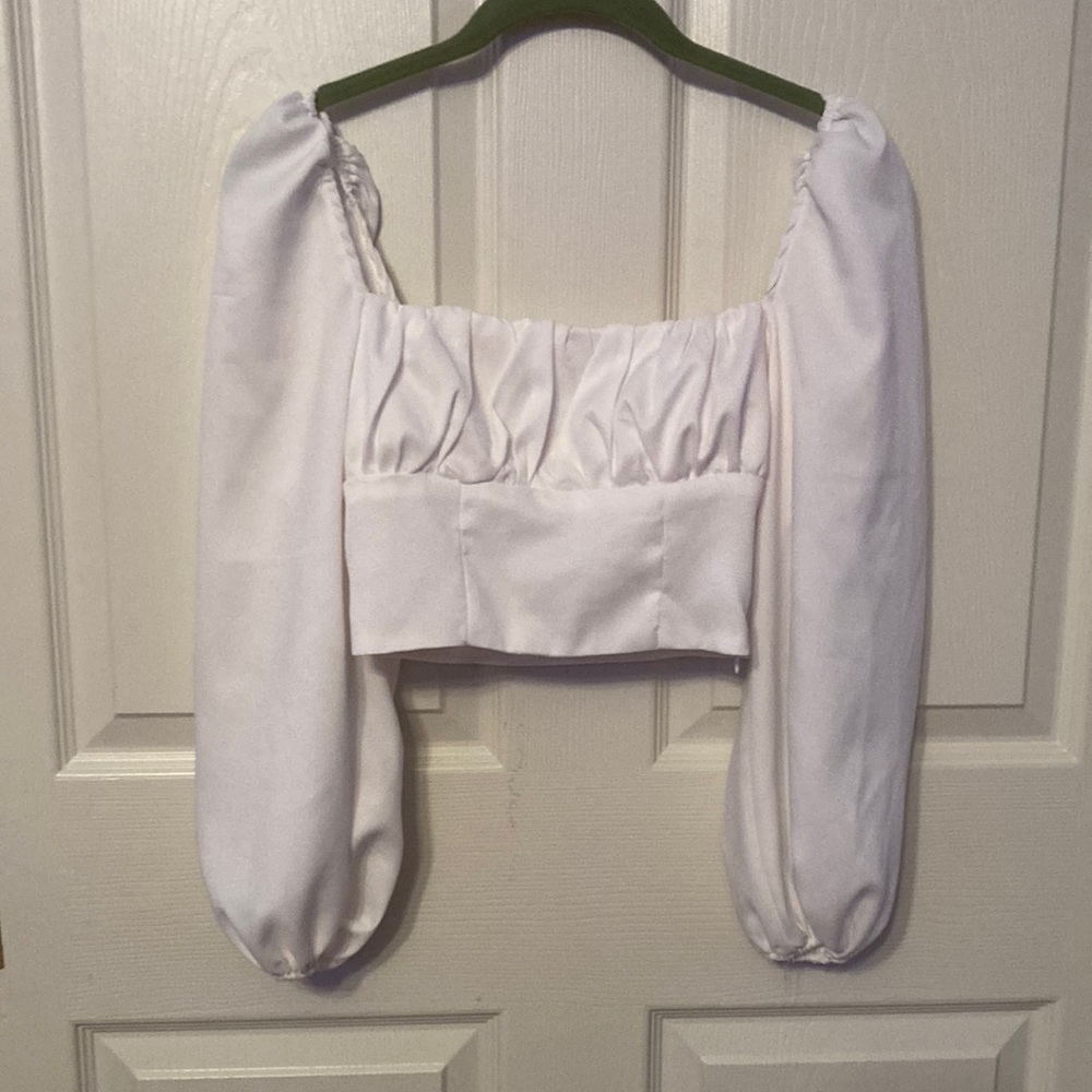 Princess Polly white cropped top